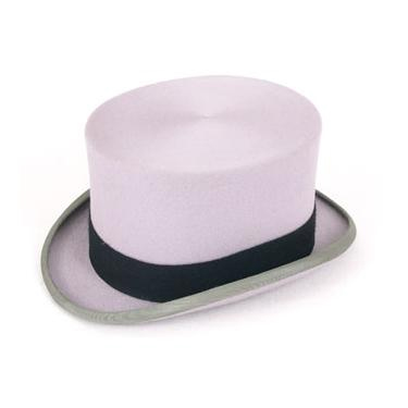 Christys Ascot Grey Wool Top Hat